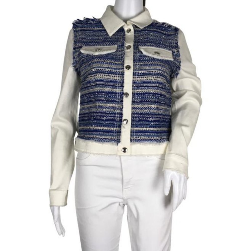 New Ramy Brook Women's Barry Button-Front Denim Jacket Sz XS